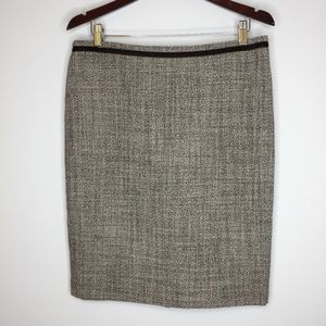 Tory Burch Brown Tweed Pencil Skirt | 10
